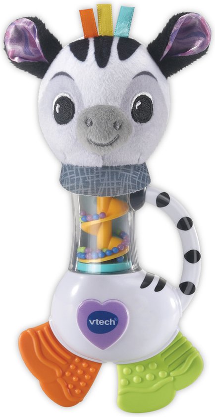 Vtech Baby Dierenvriendjes Rammelaar Zebra - Educatief Baby Speelgoed - Rammelaar - Cadeau - Vanaf 3 Maanden van VTech