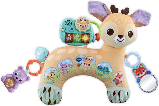 VTech Baby Dierenvriendjes Tummy Time Knuffelhertje - Interactief en Educatief Babyspeelgoed - Knuffel Speelgoed - Cadeau - Vanaf 3 Maanden van Vtech