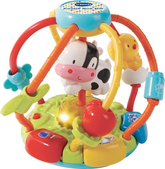 VTech Baby Koetje Boe Bal - Educatief Speelgoed - Ramelaar - Kleuren en Cijfers - Van 3 tot 24 Maanden van VTech