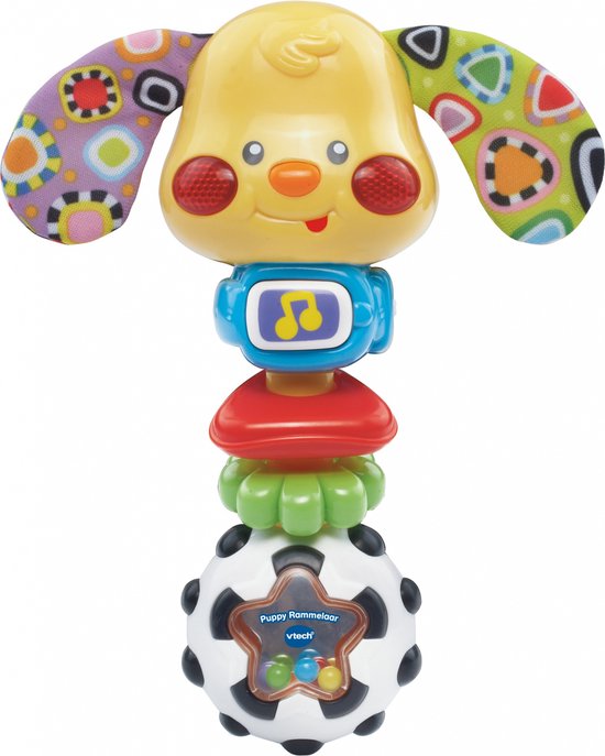 VTech Baby Puppy Rammelaar - Interactief Baby Speelgoed - Voor Jongens & Meisjes -3 tot 36 Maanden van Vtech