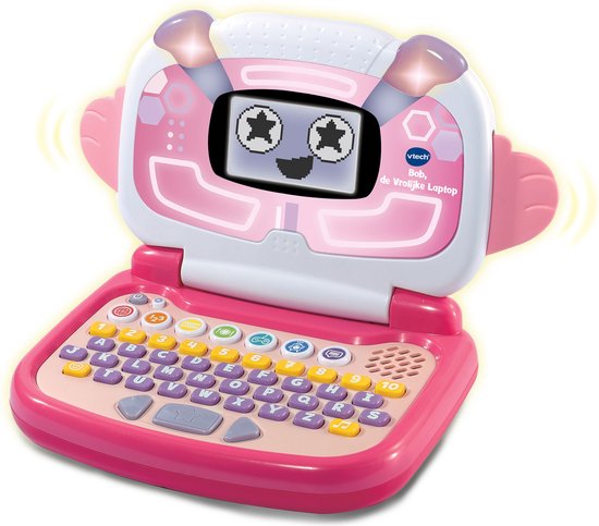 VTech Bob, de Vrolijke Laptop roze - Speelgoed Computer - Maak Kennis met Letters, Cijfers en Tellen - 3 tot 7 Jaar van Merkloos
