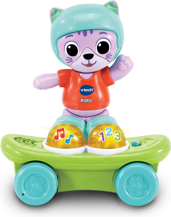 VTech Dierenvriendjes Kato, de Skateboard Kat - Educatief Speelgoed - Cijfers, Tellen en Muziek - Van 1 tot 3 Jaar van VTech