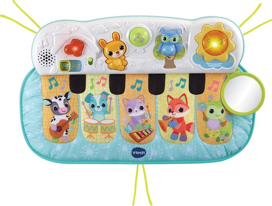 VTech Dierenvriendjes Trappelpiano - Educatief Speelgoed - Licht en Geluidseffecten - Gezongen Liedjes - 3 tot 24 Maanden van VTech