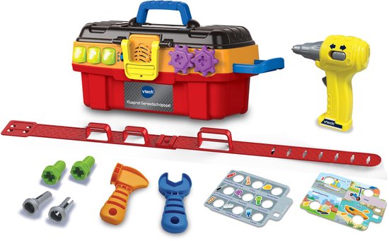 VTech Kluspret Gereedschapsset - 9 delige gereedschapsset - vanaf 2 jaar - Educatief speelgoed van Vtech