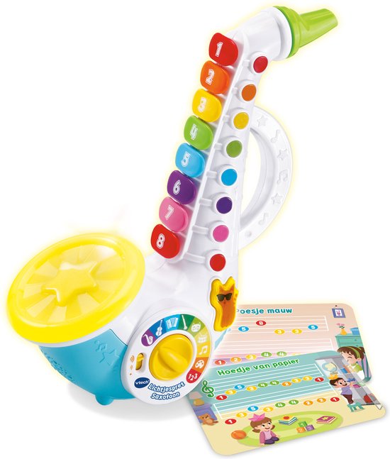 VTech Lichtjespret Saxofoon - Interactief Speelgoed - Inclusief 9 Speelstanden - Speelgoed vanaf 2 jaar van Merkloos