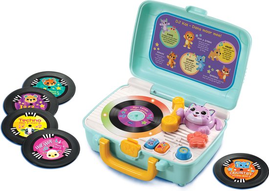 VTech Mijn Eerste Platenspeler - Interactief Speelgoed - Inclusief 5 dubbelzijdige platen - Speelgoed 1 tot 5 jaar van VTech