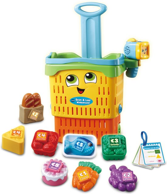 VTech Scan & Leer 2 in 1 Winkelmand - Interactief Baby Speelgoed - Maak Kennis met Vormen & Cijfers - Cadeau - 1,5 tot 5 Jaar van Vtech