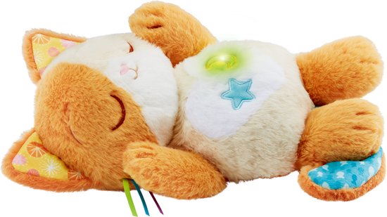 VTech Slaap Zacht Knuffelkat - Knuffel - Inclusief Slaapgeluidjes, Melodietjes & Ademhalingsbewegingen van VTech