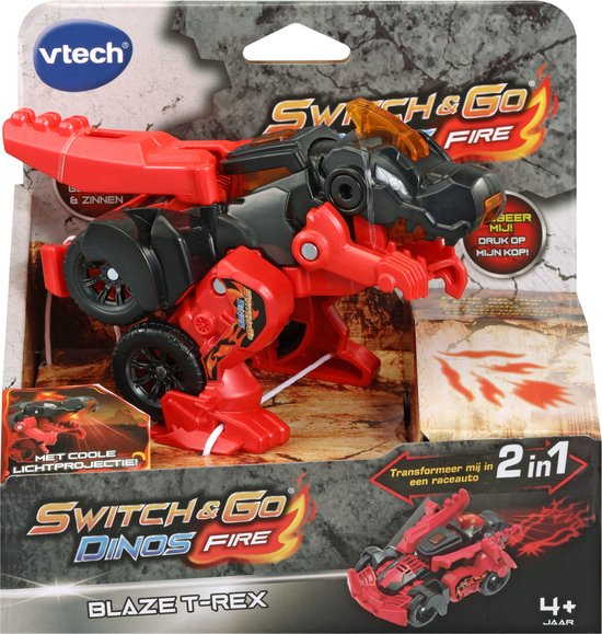 VTech Switch & Go Dino's - Fire Blaze T-Rex - Kinder Speelgoed Dinosaurus - Interactief Robot Speelfiguur - Cadeau - Vanaf 4 Jaar en ouder van Merkloos