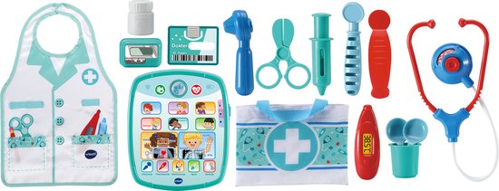 VTech Verzorg & Leer Doktersset - Educatief Speelgoed - Inclusief 15 accessoires - met Gezongen Liedjes - Cadeau - 2 tot 5 Jaar van VTech