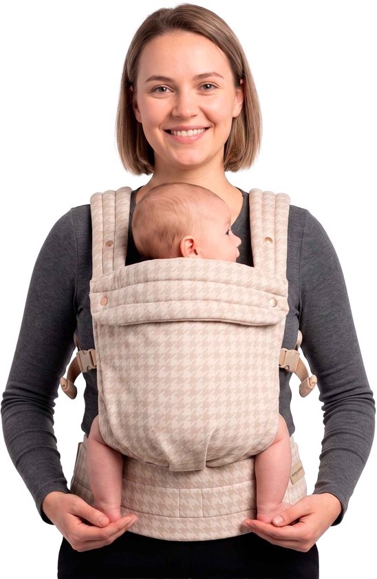 Vulpes Goods® BabyCare - Draagzak – Ergonomische Baby Draagzak 0-36 mnd – Luxe Buikdrager tot 20 kg – OEKO-TEX® Katoen – Handsfree Comfort - Met Rugsteun & M-Positie - Heritage