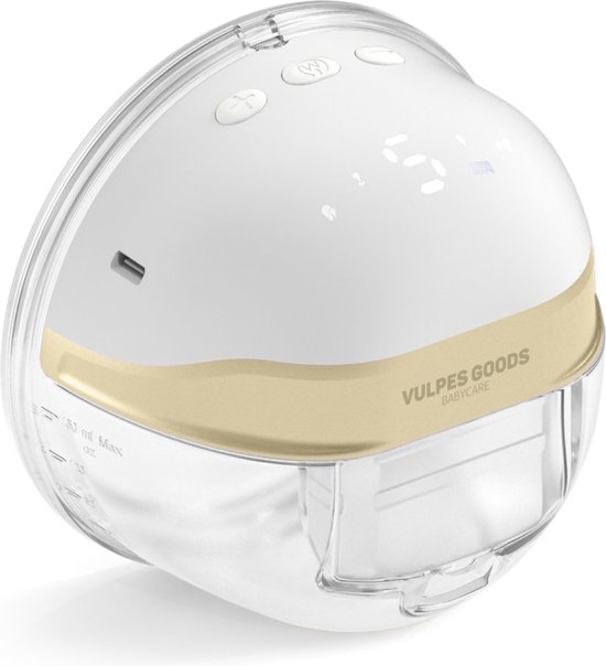 Vulpes Goods® BabyCare - Elektrische Draadloze Borstkolf - Handsfree & Draagbaar – BPA-Vrij - Incl. 30 moedermelk bewaarzakjes, Borstvoeding informatie, Reistas & Borstschildverkleiners - PRO versie van Vulpés