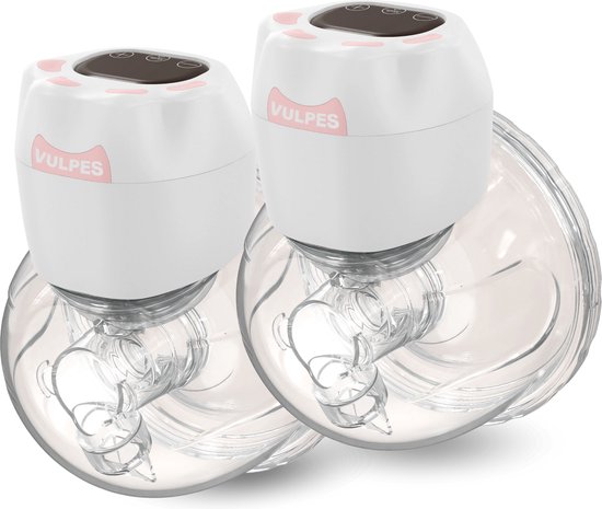 Vulpes Goods® BabyCare - Handsfree Borstkolf - Elektrische Draadloze Borstkolf – Dubbele Elektrische Kolf - Draagbaar - 2 Stuks - Incl. 60 Moedermelkbewaarzakjes, Borstvoeding informatie, Reistas & Borstschildverkleiners van Vulpes Goods®