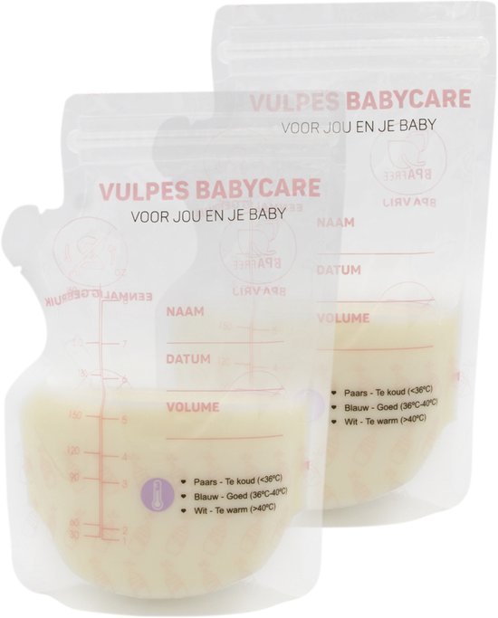 Vulpes Goods® BabyCare - Moedermelk Bewaarzakjes met Schenktuit - Extra Groot - 250 ml - 150 stuks - Borstvoeding Bewaarzakje - Borstvoeding Zakjes - BPA vrij van Vulpes Goods®
