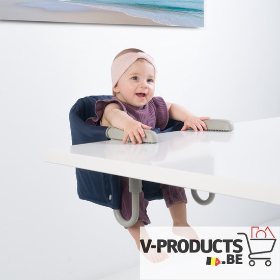 V&V Products Kinderstoel | Eetstoel | Tafelhangstoel | Opvouwbaar | Inklapbaar | Baby wipper | Blauw van V&V Products