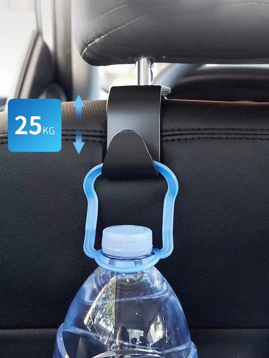 Waledano® 2 Stuks Auto Hoofdsteun Haakjes - Draagbare organizer - Tassenhaak - Auto Organizer Autostoel Hangers - Autostoel - Kleerhangers - Reizen - Bag Hook - Tassenhanger - Tas haak - Tassenhouder van Waledano