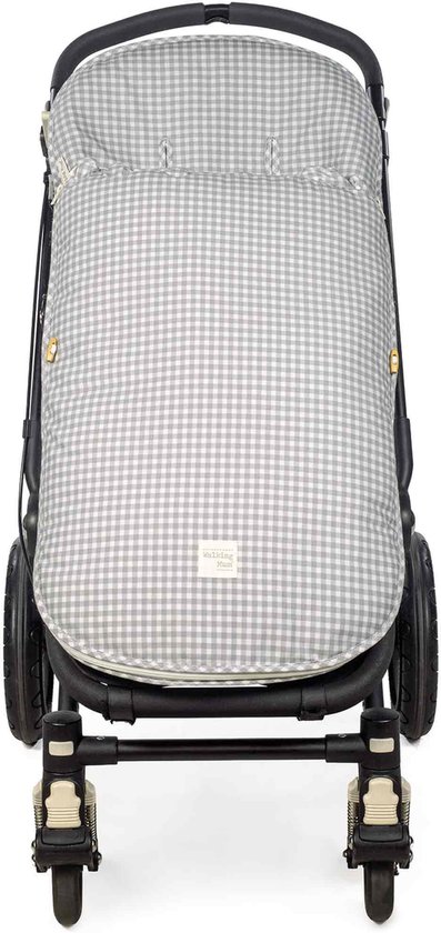 Walking Mum - Halfseizoen voetenzak baby van katoen - Grijs 90 x 47 cm van Merkloos