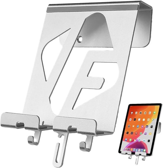 Wall Universal Mount Holder voor iPad Air/Mini/Pro, Galaxy Tab, Android Tablets, Cell Phones, eReader (zilver)