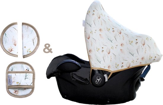 Wallabiezzz Maxi Cosi Zonnekap en Gordelhoes Baby - Geschikt voor Cabriofix, Pebble, Citi, Rock en meer van Wallabiezzz