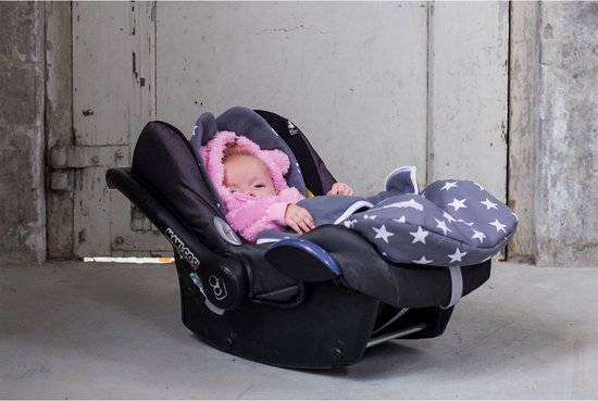 Wallabiezzz - Voetenzak Maxi Cosi - Universeel - Slaapzak - Ster Grijs
