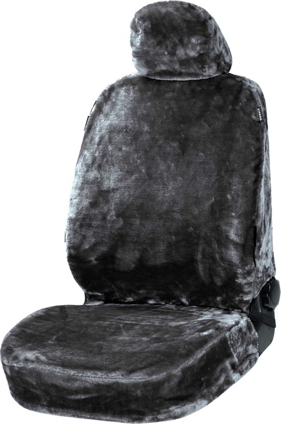 Walser Autostoelhoes Teddy - synthetisch bont - antraciet van Walser