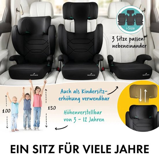 WALSER kinderzitje onderlegger, autostoel beschermer kinderzitje anti-slip, Graffiti kinderzitje onderlegger ISOFIX-compatibel blauw