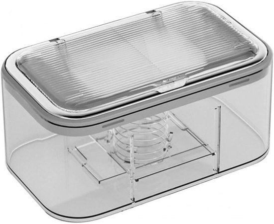 Wanddoekjes Houder - Vochtige Doekjes Dispenser - Babykamer Organisatie - Veerplaat Mechanisme - 25 x 16 x 13 cm - Wit