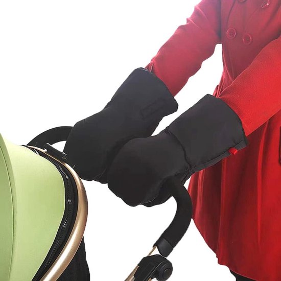 Wandelwagen Handwarmers - Kinderwagen Mof - Kinderwagen Warm Houden - Waterdicht Anti-Vries - 19 x 31 x 3 cm - Zwart