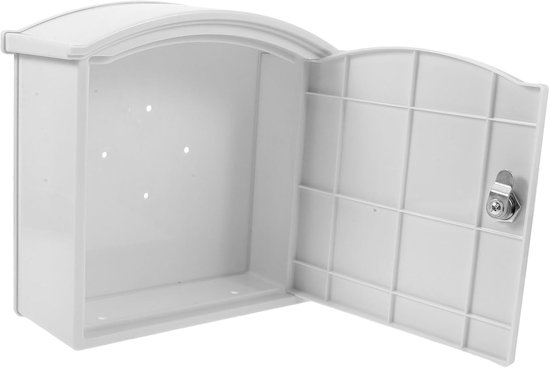 Wandmontage Box - Brievenbus Melkbox - Buiten Opslag - Met Slot - 24 cm - Wit