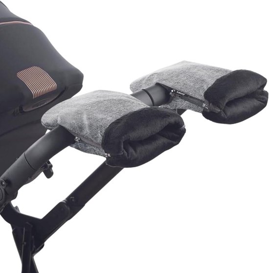 Wanten Kinderwagen - Buggy Wanten - Handen Warm Houden - Universele Pasvorm - 28 x 17 x 7 cm - Grijs