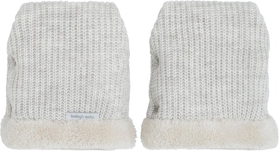 Wanten Kinderwagen - Handwarmers Buggy - Wandelen Buiten - Zachte Teddy Voering - 22 x 16 cm - Ecru