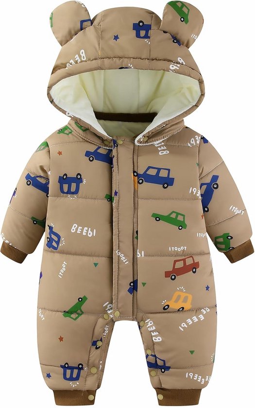 Warm Sneeuwpak Baby Jongen & Meisje - Comfortabele Winteroverall met Capuchon (3-24 maanden) van Merkloos