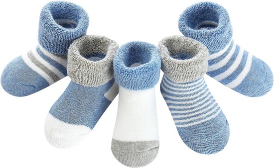 Warm thermosokken voor baby's - 5-pack katoen van Merkloos