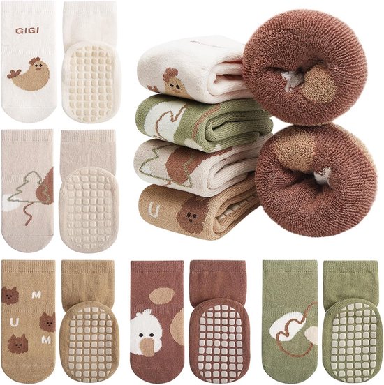 Warme Antislip Sokken voor Baby en Peuter, Set van 5