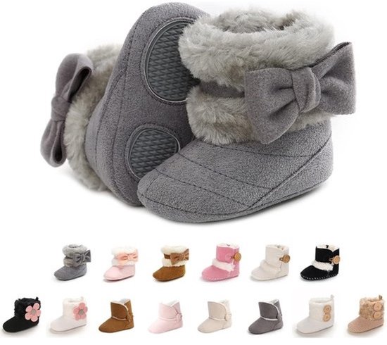 Warme Baby Slofjes met Antislip Zool en Knopen - Zachte Winterschoenen voor Peuters