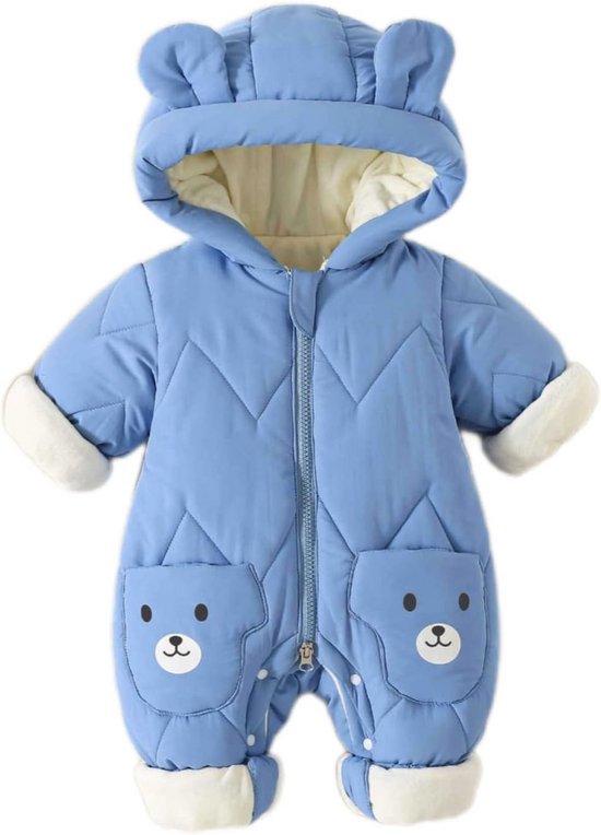 Warme Baby Winteroverall Fleece Romper voor Jongens en Meisjes 0-12 maanden