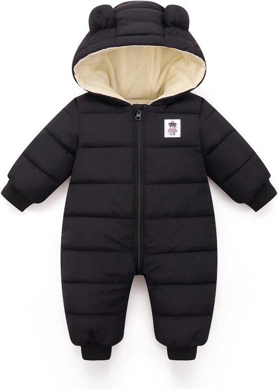 Warme Baby Winteroverall met Capuchon voor Jongens en Meisjes (0-18 maanden) van Merkloos