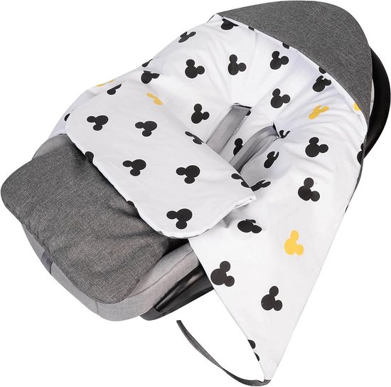 Warme babydeken - Baby voetenzak - Baby warm houden - Universele gordelgaten - 80 x 40 cm - Grijs