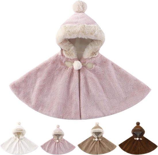 Warme Babyponcho van Imitatiebont voor Autostoel en Kinderwagen (0-3 jaar)