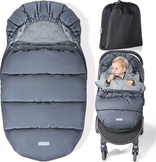Warme Dikke Voetzak voor Kinderwagens - Universele Wikkeldeken Geschikt voor Baby's van 0-36 Maanden - Waterdicht & Winddicht met Capuchon
