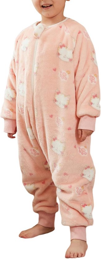 Warme Flanellen Babyslaapzak met Voeten 3.0 TOG - Winter Slaapoverall met Dierenprint van Merkloos