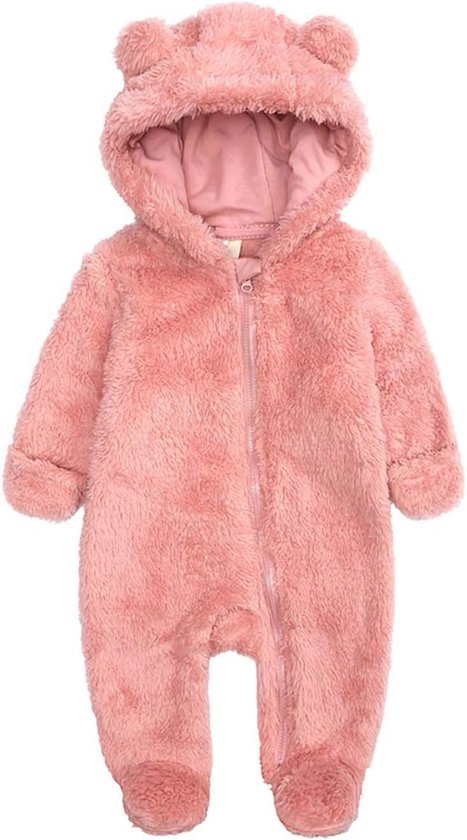 Warme Fleece Baby Binnenjas met Capuchon voor Jongens en Meisjes 0-12 Maanden