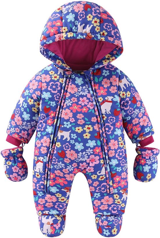 Warme Fleece Baby Sneeuwpak met Capuchon, Sokken en Wanten - Voor Jongens en Meisjes (3-24 Maanden)