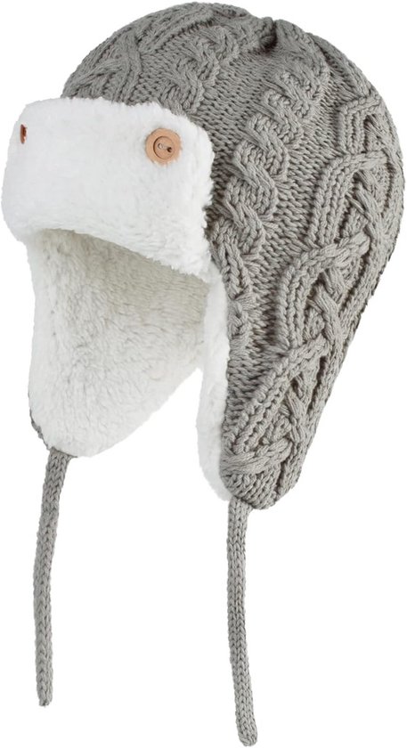 Warme Gebreide Baby en Peuter Wintermuts met Fleece Voering (1-5 Jaar) van Merkloos