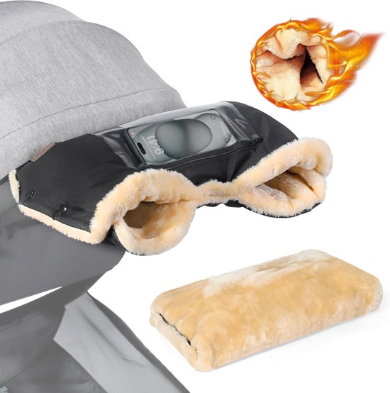 Warme Kinderwagen Handschoenen voor Winter, Waterdicht, Zachte Fleece Voering van Merkloos
