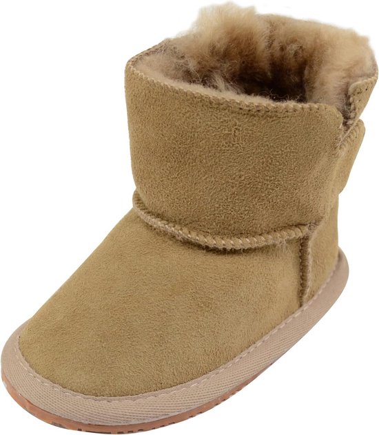 Warme Schapenvacht Babyschoentjes met Antislipzool - Maat XS t/m XXL