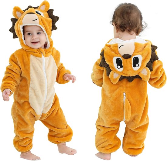 Warme Unisex Baby Jumpsuit met Capuchon voor Jongens en Meisjes (2-36 Maanden)