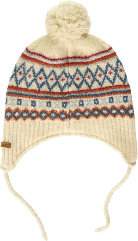 Warme Unisex Baby Muts met Zikzakschepen en Bandjes