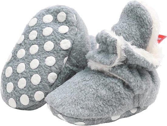 Warme Unisex Pasgeboren Laarzen met Antislip Zool - Verstelbare Bootie Sok voor Baby's van Merkloos