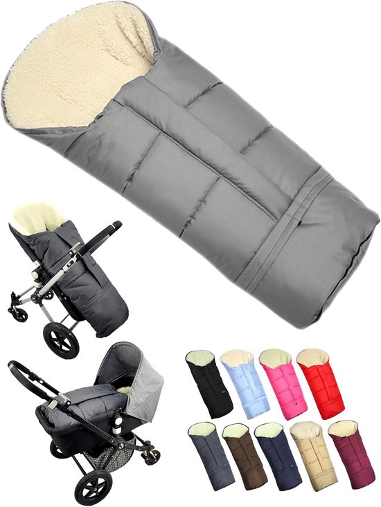 Warme Universele Voetenzak met Lamsvel voor Kinderwagen en Buggy, Verstelbaar van Merkloos